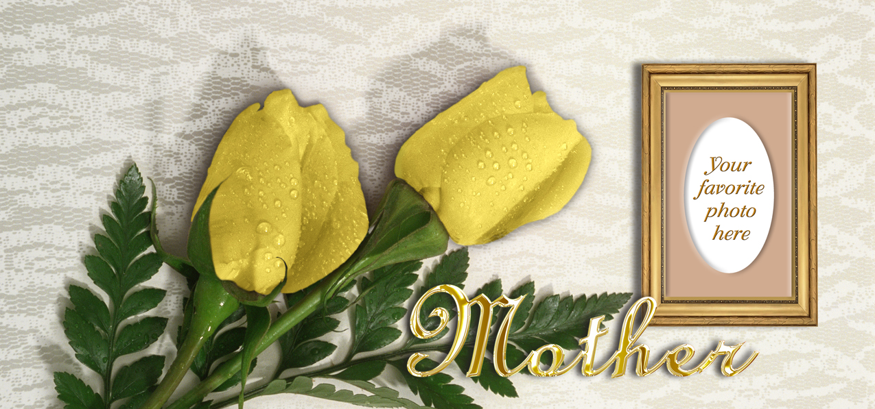 2 Roses Yellow Mother